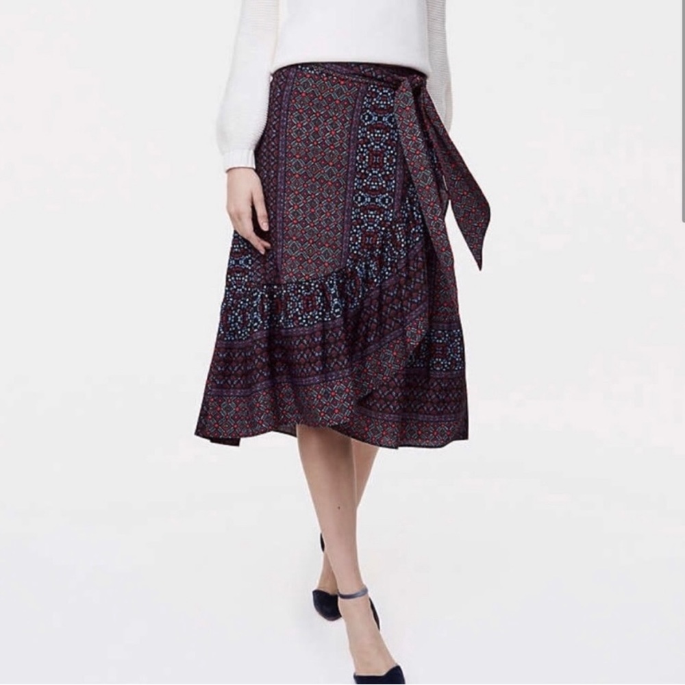 Loft Faux Wrap Skirt